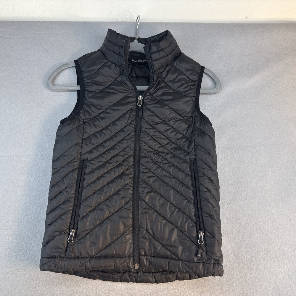 Boulder Gear Black Puffer Vest, Medium, Pockets, Hiking, Running, Lightweight